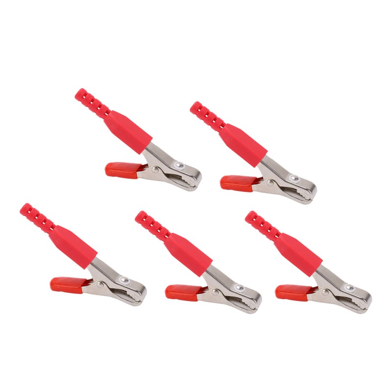 5PCS/Set Battery Safety Testing Clamp Conductive for Electronic Instruments Industrial EquipmentRed - Image 1