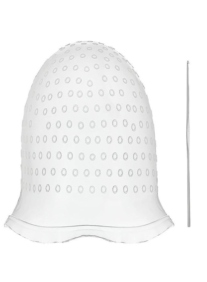 Keli Professional Silicone Highlighting Cap with Metal Hook, Reusable Frosting & Tipping Cap for DIY Hair Coloring, Hairdressing Kit for Bleaching, Streaking, Spa, Dye at Home & Salon - Image 1