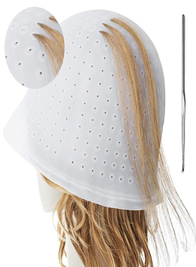 Keli Professional Silicone Highlighting Cap with Metal Hook, Reusable Frosting & Tipping Cap for DIY Hair Coloring, Hairdressing Kit for Bleaching, Streaking, Spa, Dye at Home & Salon - Image 2