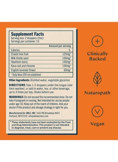 WILE Un-Worry Tincture For Women - Calm, Focus & Mood Support Supplement Liquid With Holy Basil, Bacopa & Reishi, Herbal Perimenopause, Menopause, Hormonal Support Drops For Stress And Anxiety, 1Fl Oz  - Image 3
