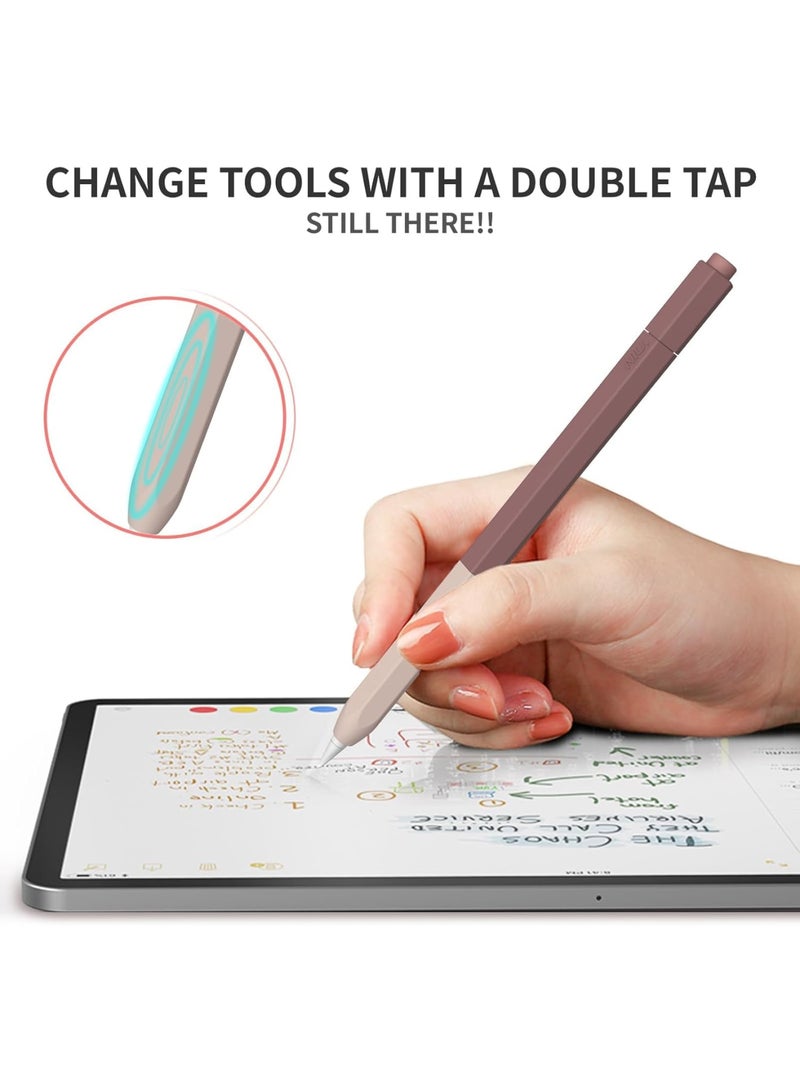 SOLARAE Silicone Grip Holder, Pencil Protective Sleeve Cover Accessories Compatible for Apple Pencil 2nd Generation Case Sleeve,Classic Design, Compatible Magnetic Charging and Double Tap - Image 2