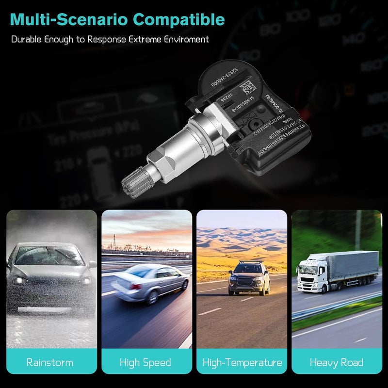 AULINK 529332M000 TPMS Tire Pressure Monitoring Sensor Set for Kia and Hyundai Vehicles - Image 5