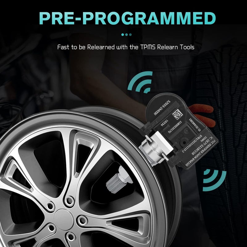 AULINK 529332M000 TPMS Tire Pressure Monitoring Sensor Set for Kia and Hyundai Vehicles - Image 3