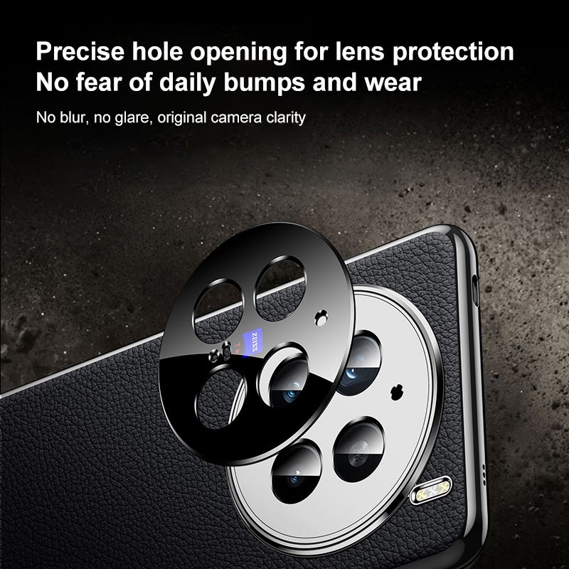 BURAQ Case Cover For vivo X100 Pro Genuine Leather PC Phone Case(Black) - Image 5