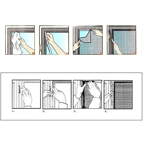 Divyanshi 120 GSM Insect Net, White, 3x4 ft Window Mosquito Mesh Stitched Net Screen with Hook & Loop Tape - Image 3