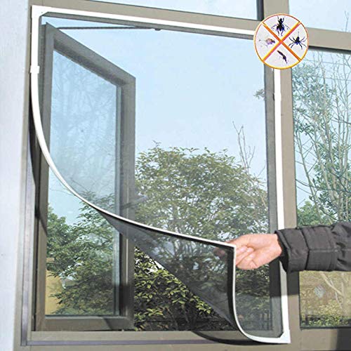 Divyanshi 120 GSM Insect Net, White, 3x4 ft Window Mosquito Mesh Stitched Net Screen with Hook & Loop Tape - Image 1