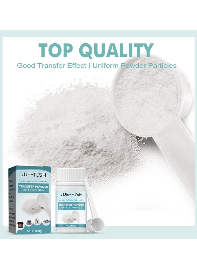 JUE-FISH DTF Powder White Digital Transfer Hot Melt Adhesive DTG Pretreat Powder DTF And DTG Printer DTF Hot Melt Adhesive Powder For All DTF Printers On All Fabric Include T Shirt Jeans Cotton Textile  - Image 3