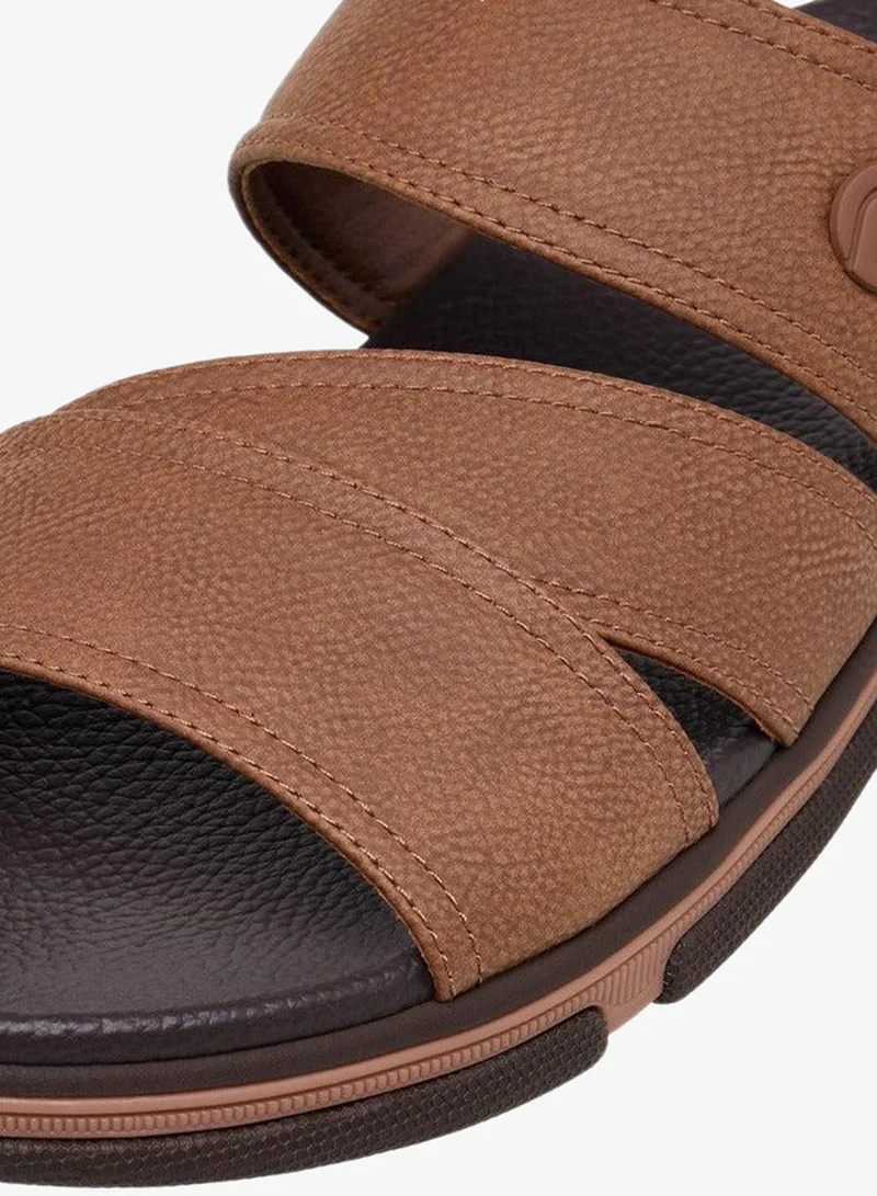 Le Confort BROWN Men Textured Slip-On Comfort Sandals  | Best Price UAE