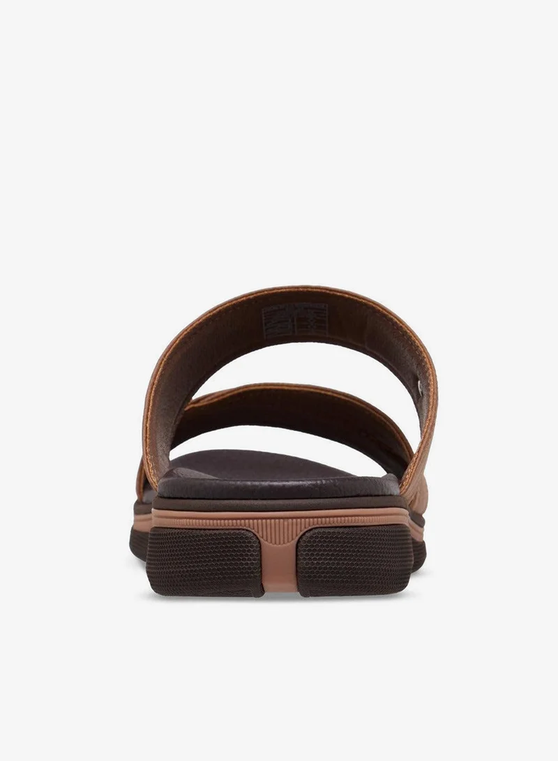 Le Confort BROWN Men Textured Slip-On Comfort Sandals  | Best Price UAE