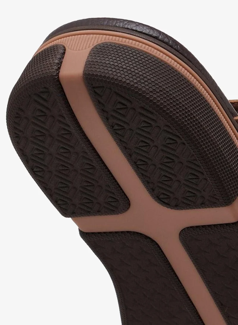 Le Confort BROWN Men Textured Slip-On Comfort Sandals  | Best Price UAE