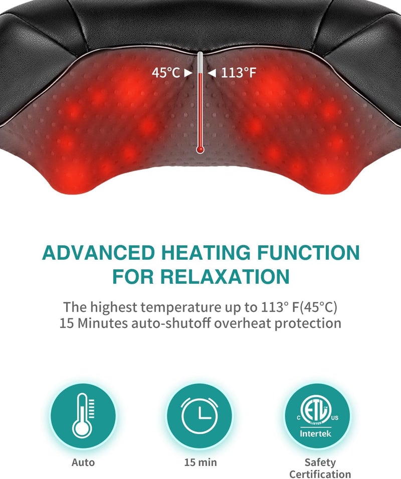 Shiatsu Neck and Back Massager with Heat - Image 4
