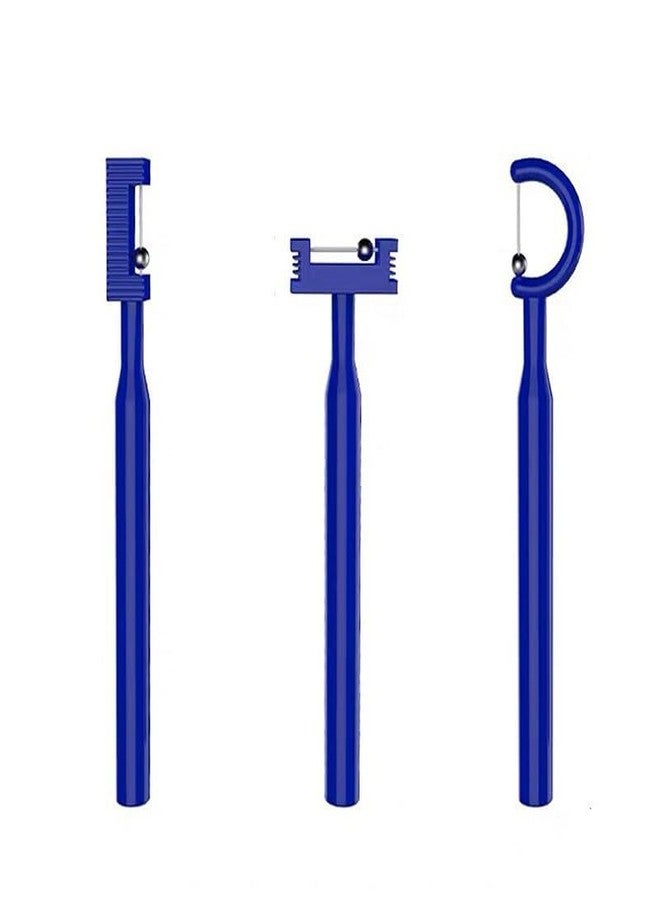 TARINI 3 Pcs Speech Therapy Tools Tongue Training Kit | Professional Tongue Tip Exerciser for Kids & Adults | Oral Motor Exercise Set for Pronunciation, Speech Practice & Rehab | Blue - Image 1