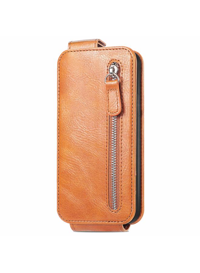 erorex Case For Samsung Galaxy S24 Ultra 5G Zipper Wallet Vertical Flip Leather Phone Case - Image 2
