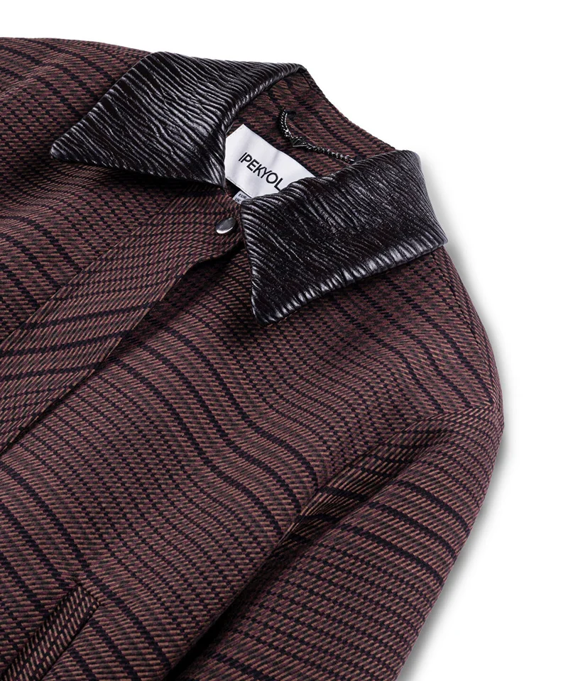 Ipekyol  Contrast Collar Checked Jacket for Women | Best Price UAE