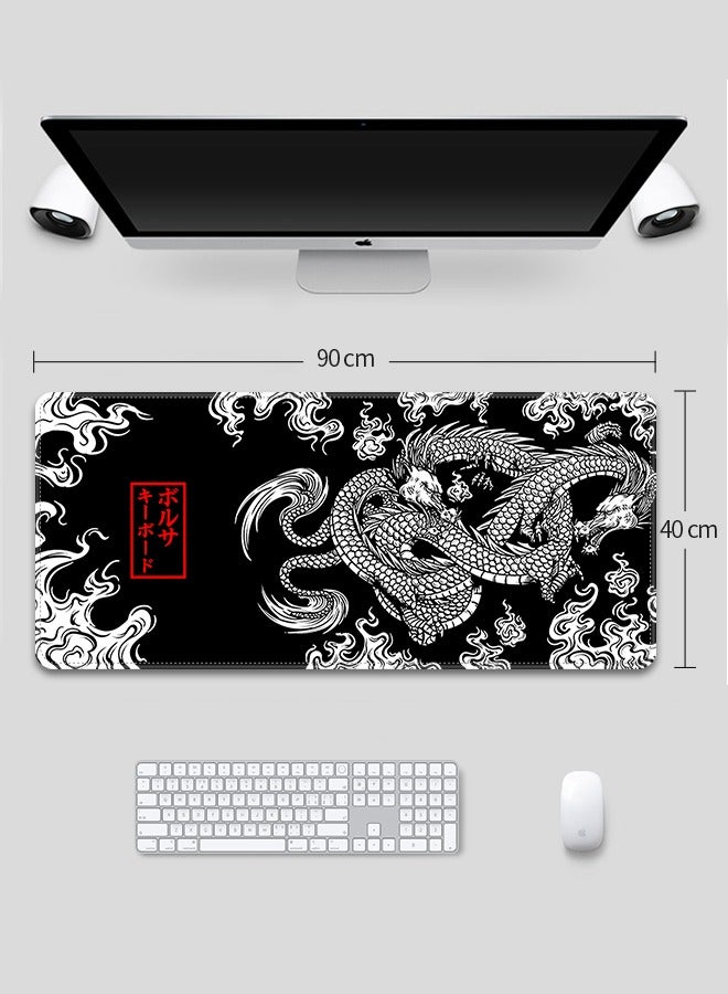 Large Mouse Pad Extended Mouse Pad Non-Slip Rubber Base Gaming Mouse pad Office Desk Mat Desk Pad Smooth Cloth Surface Keyboard Mouse Pads Dragon  - Image 4
