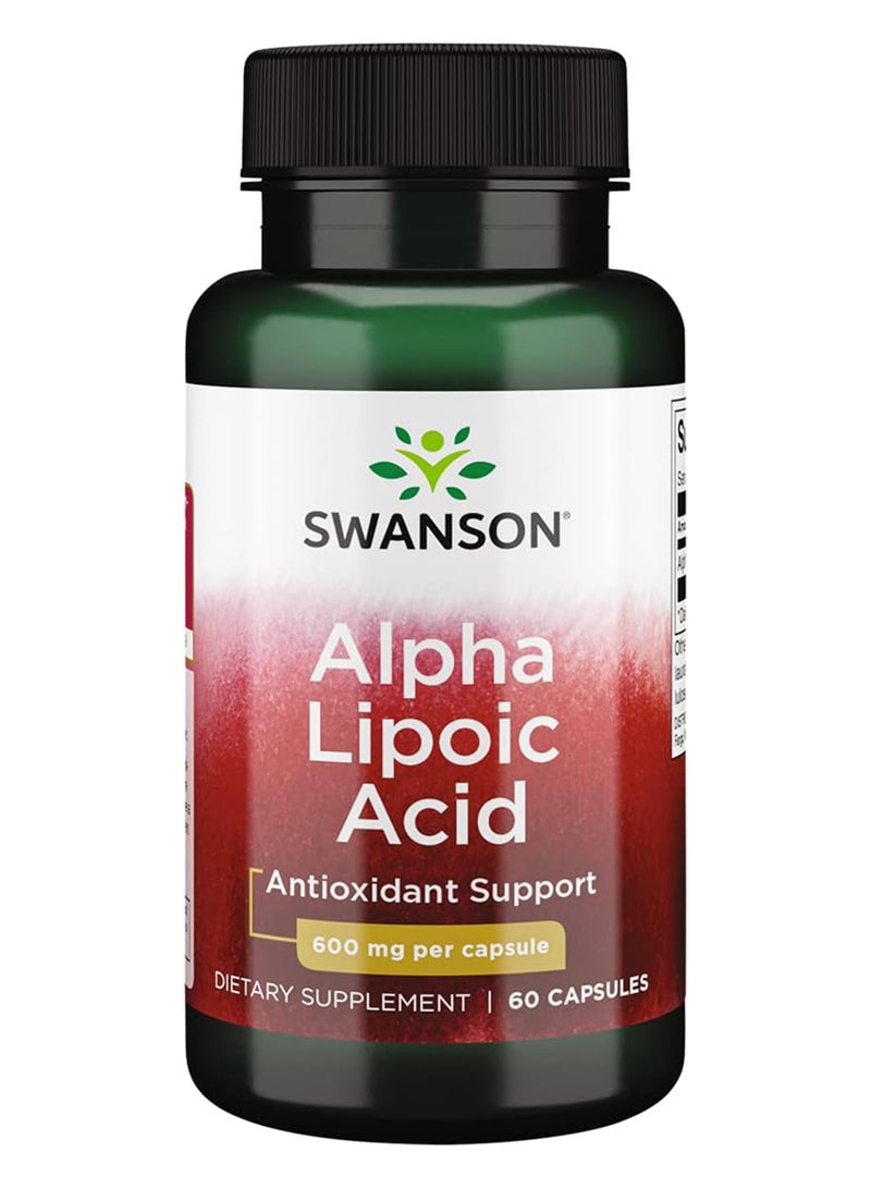 سوانسون حمض ألفا ليبويك الترا 600 ملغ 60 كبسولة - Image 1
