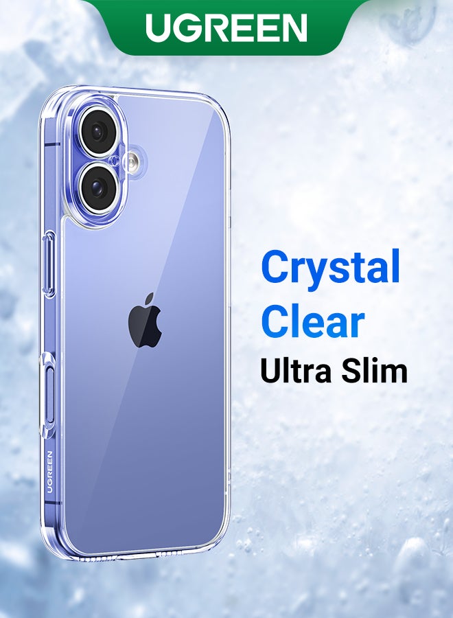 iPhone 16 Case Clear, iCrystal Tech, Military-Grade Drop Protection, iPhone 16 Cover Slim with Shockproof Protective Bumper, Anti Scratch & Fingerprint, 16 Case Cover 6.1 inch