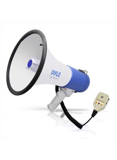 Megaphone PA Bullhorn Speaker - Built-in Siren 50 Watts Rechargeable Battery- 10 Sec Record Function for Football Baseball Basketball Cheerleading Fans Coaches or for Safety Drills - (PMP59IR)