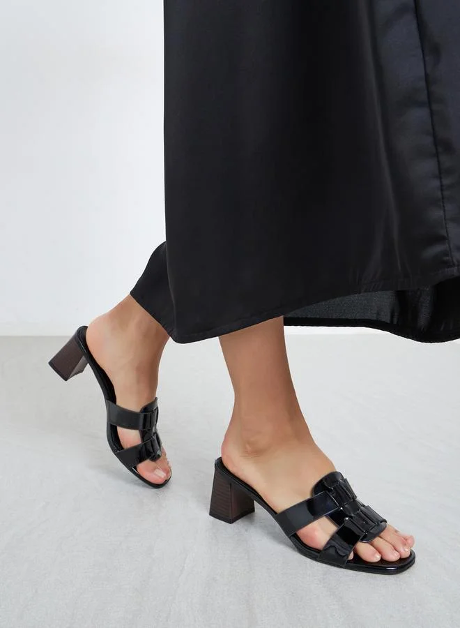 Styli Styli Women Black Block Heel Sandals