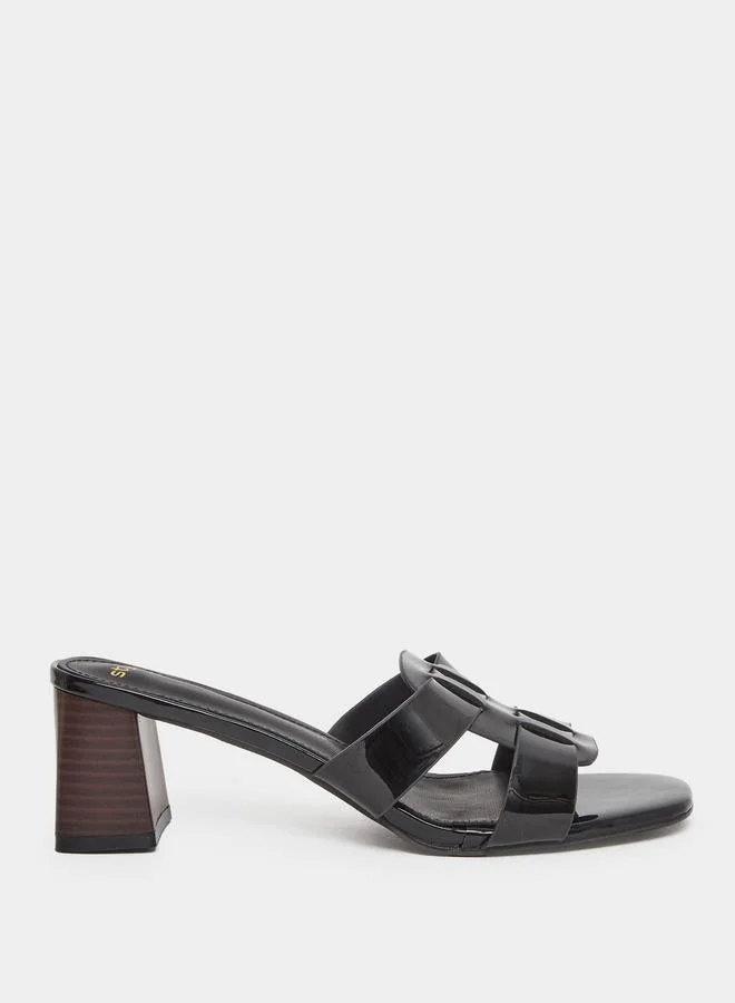 Styli Styli Women Black Block Heel Sandals