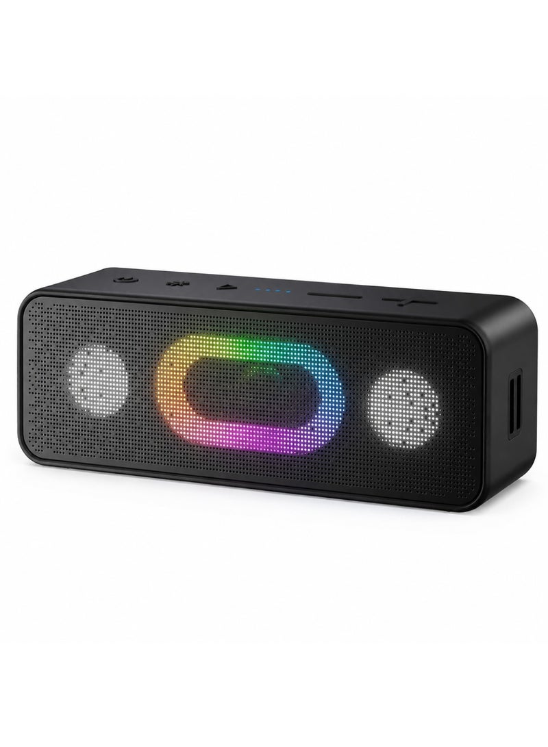 MOLEWHALE Bluetooth Computer Speakers Sound Bar, Wired USB Powered, RGB Rhythm Light Show, Surround Sound Portable PC Desktop Monitor Phone Speaker - Image 1