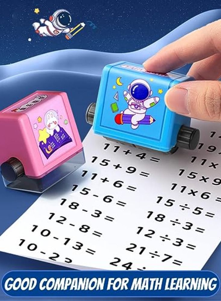 Dreamzon Roller Digital Teaching Stamp for Addition Subtraction Multiplication Division Combination Exercise within 100 for Preschool Kindergarten Homeschool Supplies All Arithmetic - Image 3