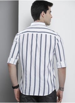 The Indian Garage Co Men Regular Fit Striped Full Sleeves Cutaway Collar Casual Shirt  - Image 2