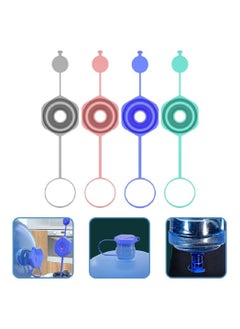 5 Gallon Water Jug Cap, Reusable Dust Proof Double Sealed Non Spill Silicone Lids, Water Bottle top caps lids Plug Replacement, for Water Dispenser 5 Gallon Water Bottles, 4Pcs