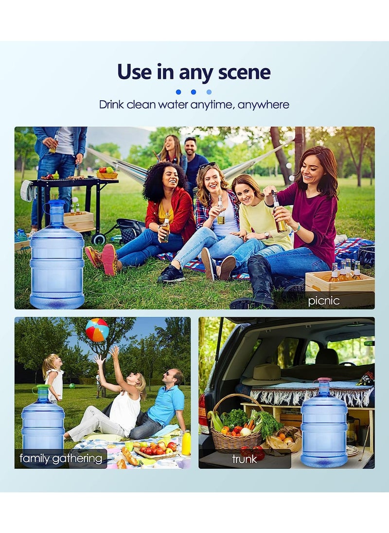 KASTWAVE - 5 Gallon Water Jug Cap, Reusable Dust Proof Double Sealed Non Spill Silicone Lids, Water Bottle top caps lids Plug Replacement, for Water Dispenser 5 Gallon Water Bottles, 4Pcs - Image 1