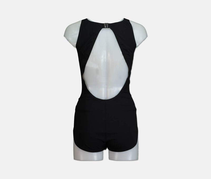 speedo Women Vivashine Printed Swimsuit, Black and White and Grey  - Image 2