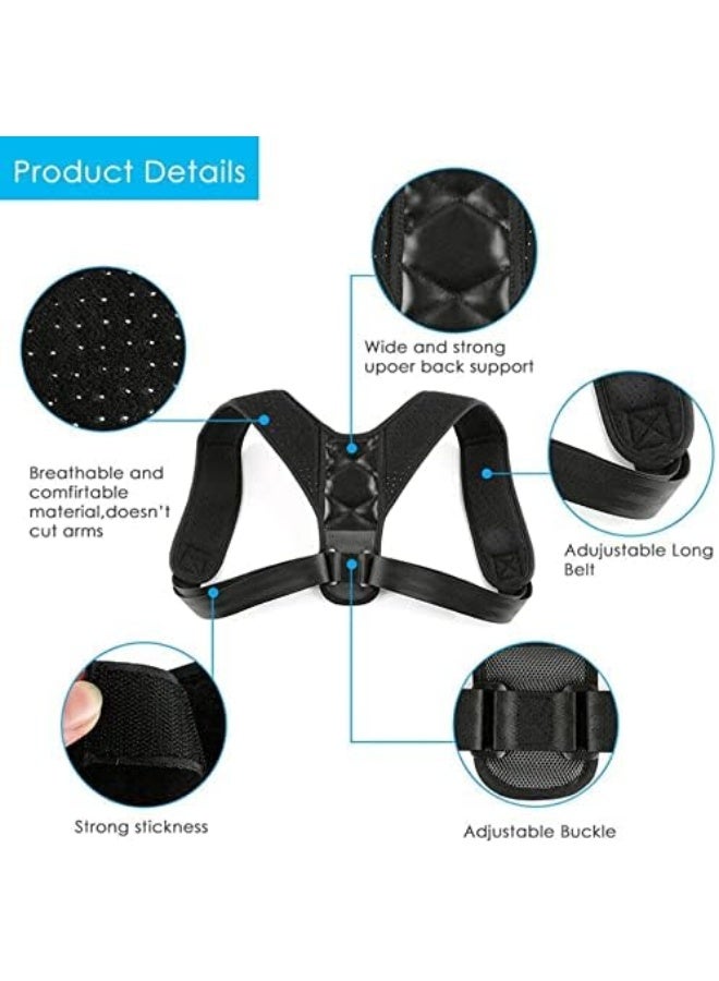 Generic Poster Corrector Back Belt Straightener For Women and Men Under clothes Adjustable Belt for Shoulder, Upper Back Pain Relief, Spinal Clavicle Strap Pain Relief - Image 3