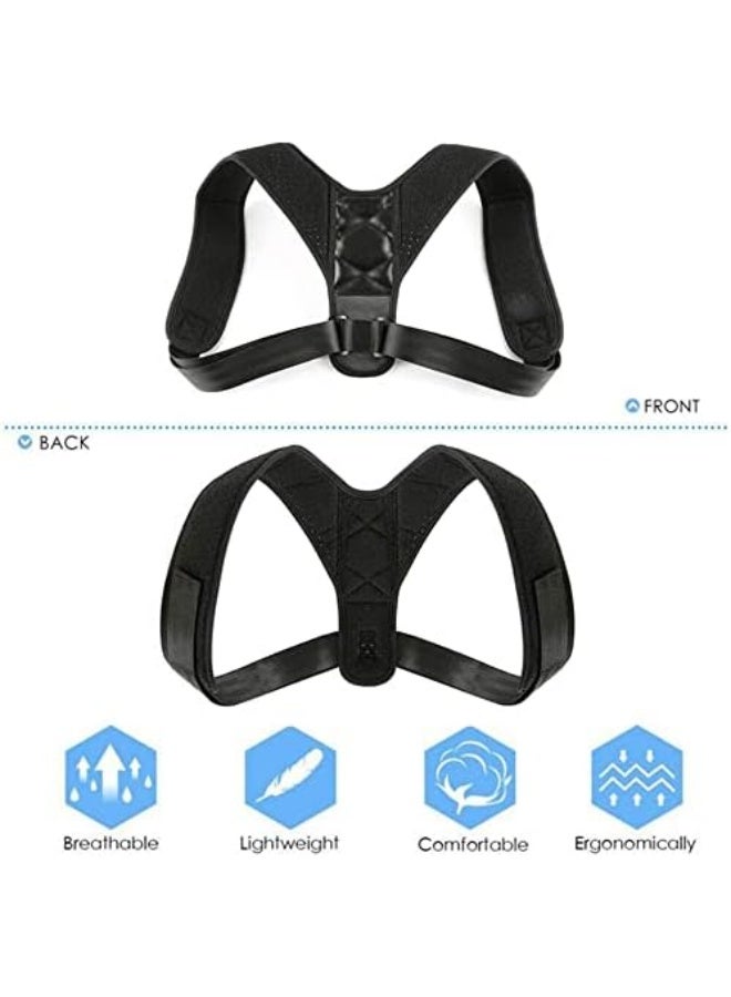 Generic Poster Corrector Back Belt Straightener For Women and Men Under clothes Adjustable Belt for Shoulder, Upper Back Pain Relief, Spinal Clavicle Strap Pain Relief - Image 4