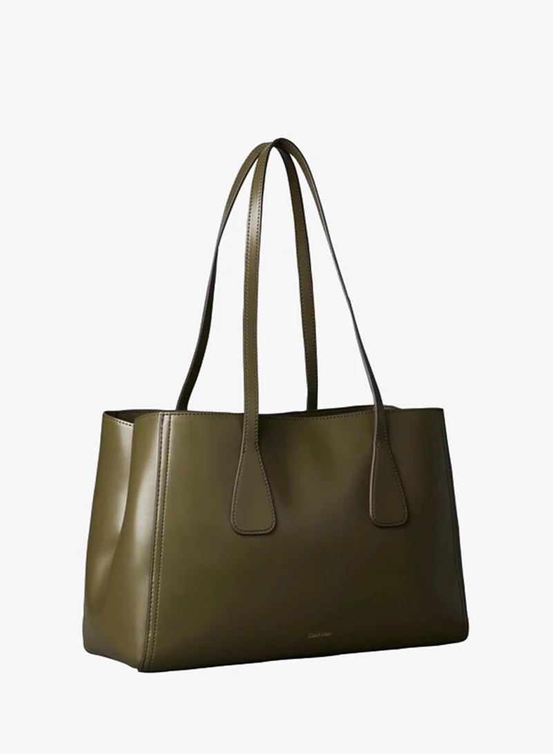 Calvin Klein Monogram Hardware Tote Bag