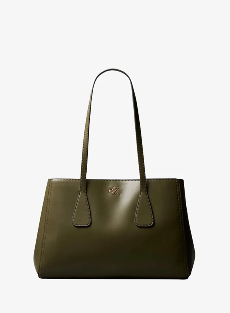 Calvin Klein Monogram Hardware Tote Bag
