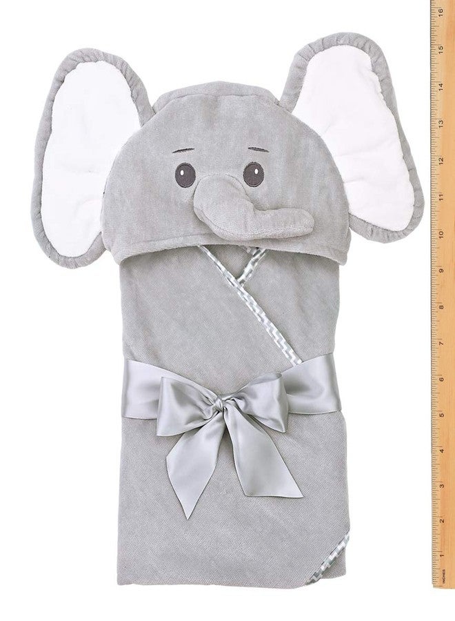 Bearington Collection Bearington Baby Lil' Spout Elephant Hooded Bath Towel, 24" x 24" - Image 4