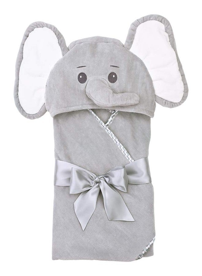 Bearington Collection Bearington Baby Lil' Spout Elephant Hooded Bath Towel, 24" x 24" - Image 2