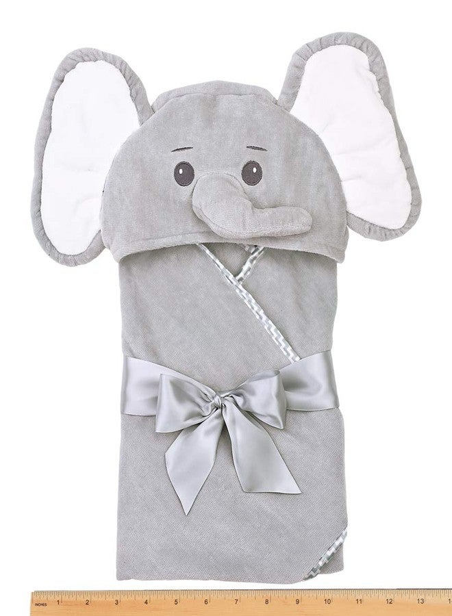 Bearington Collection Bearington Baby Lil' Spout Elephant Hooded Bath Towel, 24" x 24" - Image 3