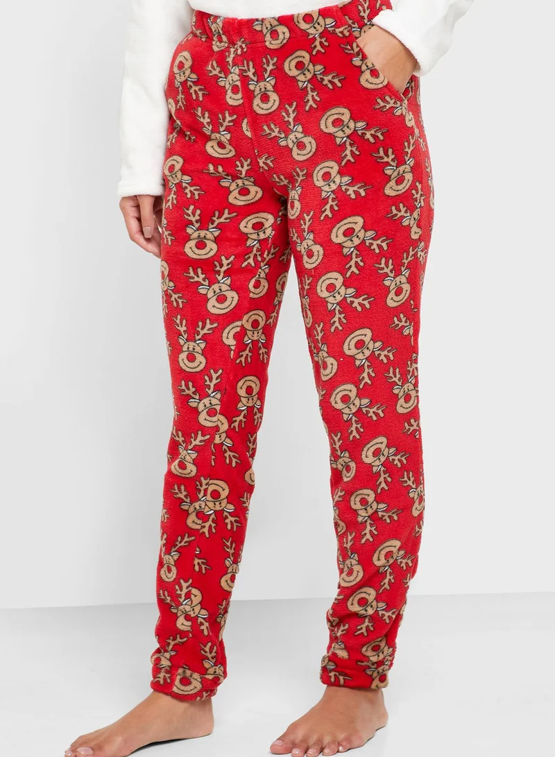 Lounge District Christmas Oh Deer Pyjama Set
