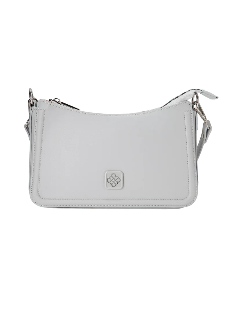 Bata Textured Sling Bag Grey