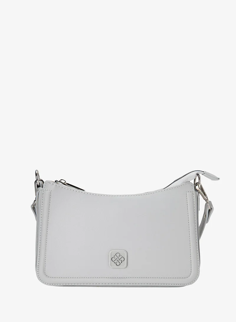 باتا حقيبة سلك منقوشة رمادية