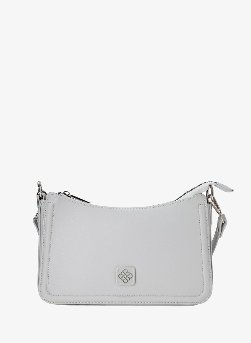 Bata Textured Sling Bag Grey - Image 1