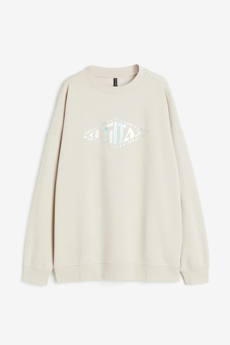 H&M Crew Neck Graphic Sweatshirt