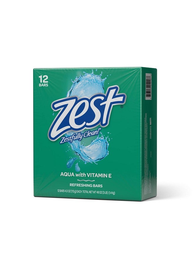 Zest Bar Bath Soap Aqua (4 Ounce 12 Bars) - Image 1
