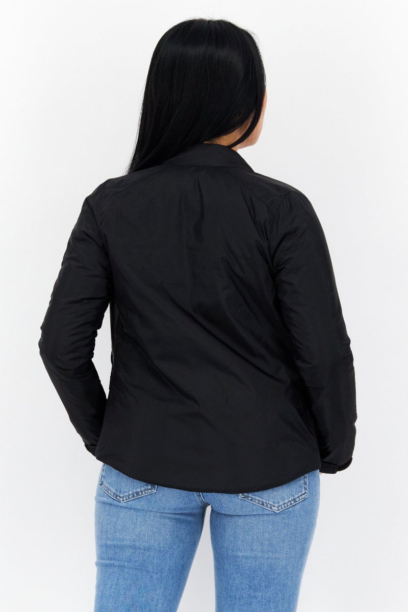 Lyle & Scott Women Brand Logo Windbreaker Jackets, Black - Image 3