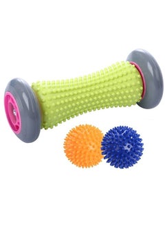 TOBREFE Ryson Foot Roller Massage Ball for Relief Plantar Fasciitis and Reflexology Massager for Deep Tissue Acupresssure Recovery for PLA Relax Foot Back Leg Hand Tight Muscle, 1 roller and 2 Spiky Balls  - Image 1