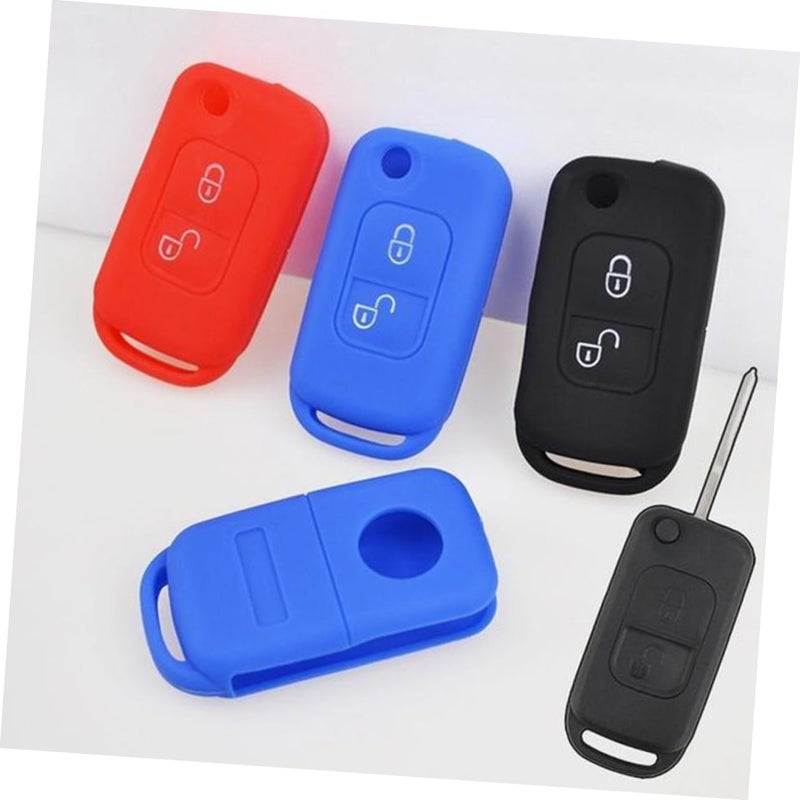 Red Silicone Protective Cover Case For 2 Button Car Key Remote Medium Size - Image 5