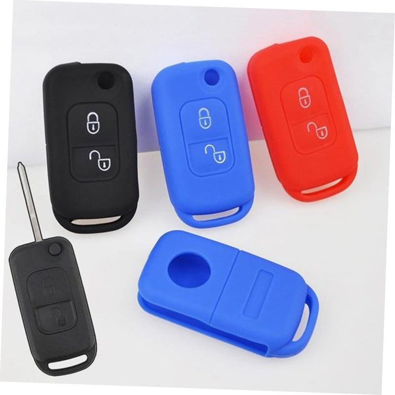 Red Silicone Protective Cover Case For 2 Button Car Key Remote Medium Size - Image 4