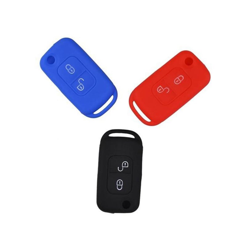 Red Silicone Protective Cover Case For 2 Button Car Key Remote Medium Size - Image 2