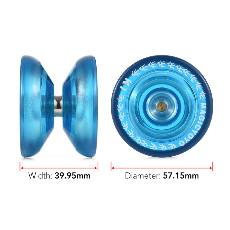 Unresponsive Yoyo Ball: Red High-strength Durable Plastic Yoyo - 2 Hubs For Finger Spin Tricks, With 5 Strings 1 Glove Storage Pouch for Kids And Beginners - Image 2