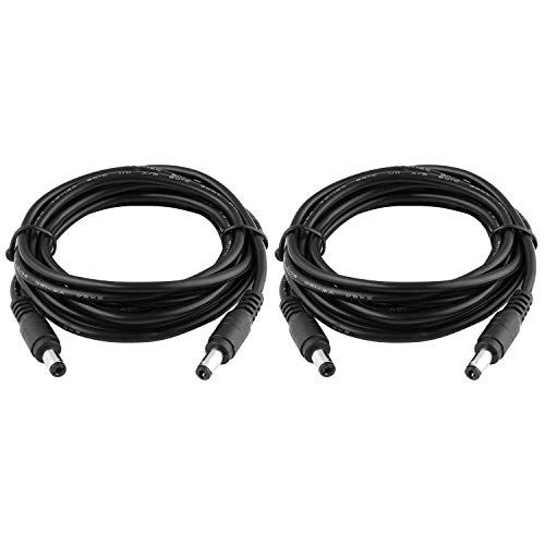 Onite 3.3ft Male to Male Extension Cord, DC 5.5x2.1mm Power Adapter Cable, for LED Strip, Surveillance Camera, CCTV Security Camera, LED Display, IP Camera, DVR, Router, Invoice Printer, 2-Pack - Image 1